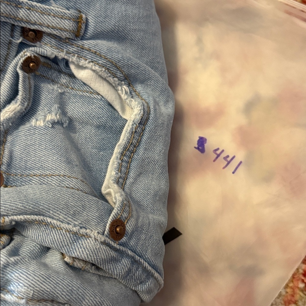 Abercrombie & Fitch Curve Love The Ankle Straight Ultra Hi Rise Jeans Blue Sz 4s - Picture 11 of 11